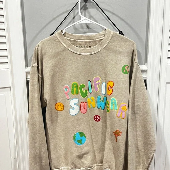 PacSun Pacific Sunwear Bounce Crew Neck Sweatshirt Size Small